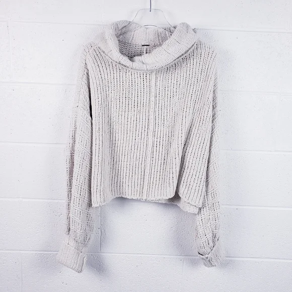 Free People Be Yours Cowl Neck Sweater In Vanilla Bean ‎ Women's Size Small - Picture 2 of 9